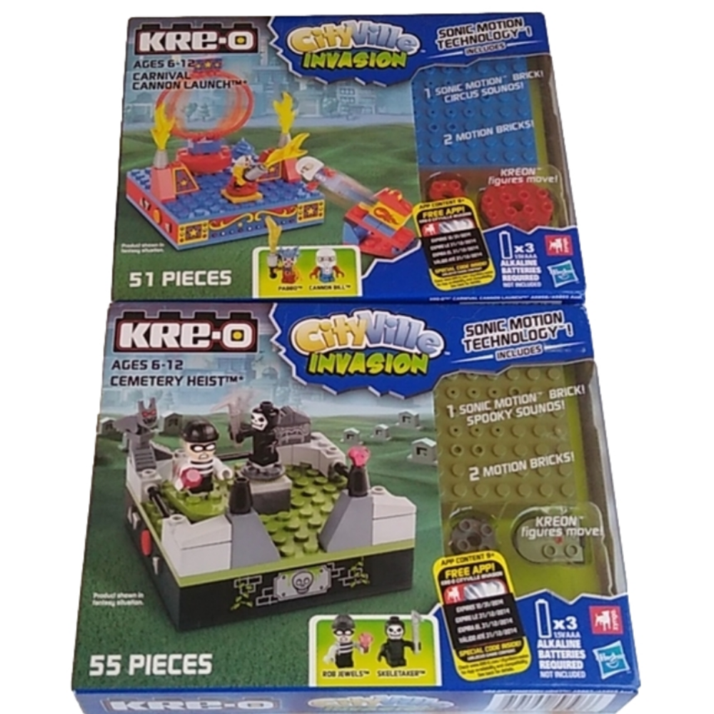 Kre-O Cityville Invasion Carnival Launch & Cemetery Heist Sets